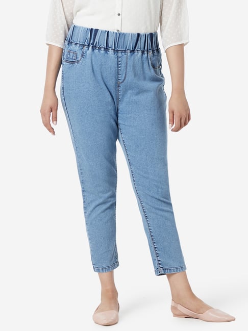 Gia Curve by Westside Light Blue Cropped Jeans