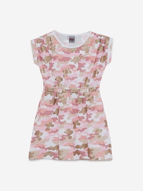 Buy HOP Kids by Westside Pink Camouflage Print Dress Online at Best Prices | Tata CLiQ