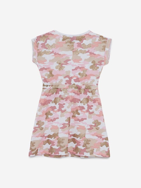 Buy HOP Kids by Westside Pink Camouflage Print Dress Online at Best Prices | Tata CLiQ