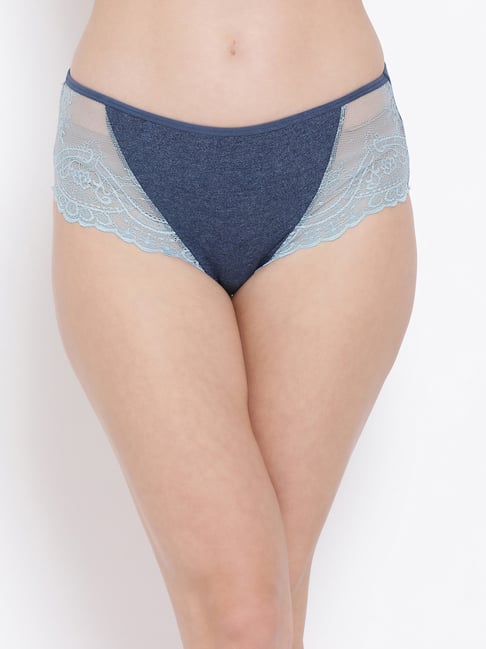 blue lace hipster panty