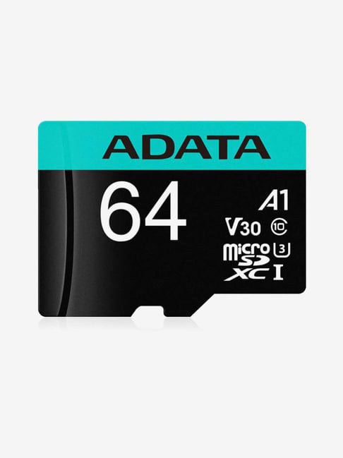 Adata 64 GB Class 10 Premier Pro Micro SD Memory Card Premier Pro, Black