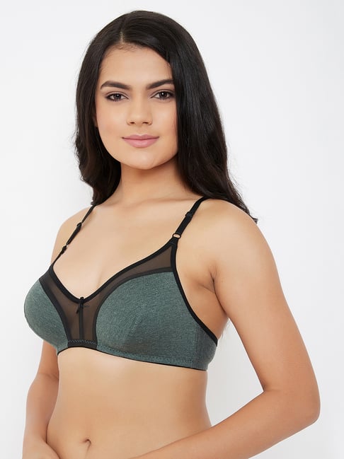 Clovia Teal Lace Full Coverage Under-Wired Balconette Bra
