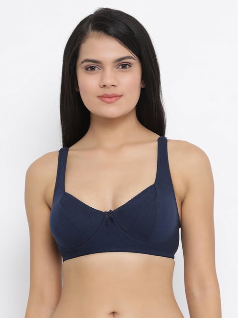 clovia Cotton Non-wired Non-padded Everyday Bra In Purple With
