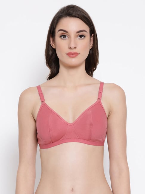 Clovia Pink Non Wired Non Padded Everyday Bra Price in India