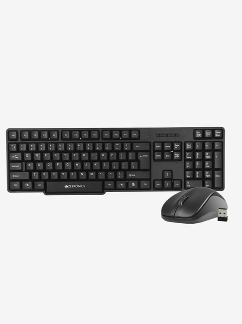 Zebronics Zeb-Companion 107 Wireless Keyboard and Mouse Combo (Black)