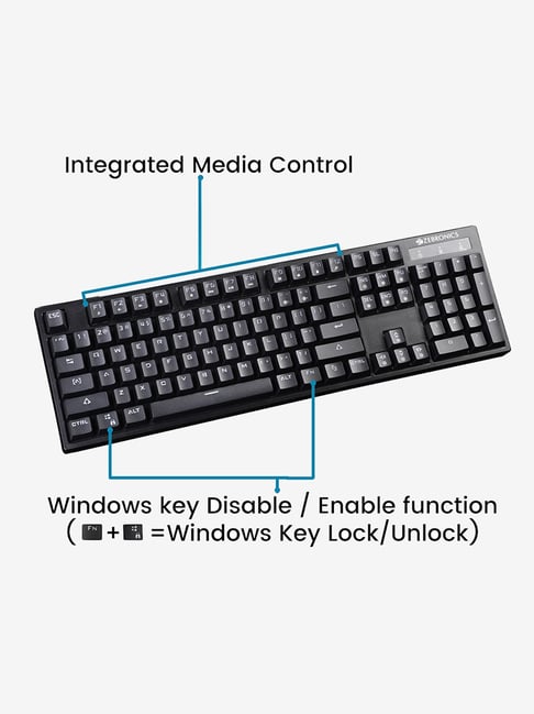 Buy Zebronics Nitro Mechanical Wired Keyboard (Black) Online At Best ...