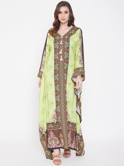 Buy The Kaftan Company Green Gypsy Kaftan Maxi Dress for Women Online ...