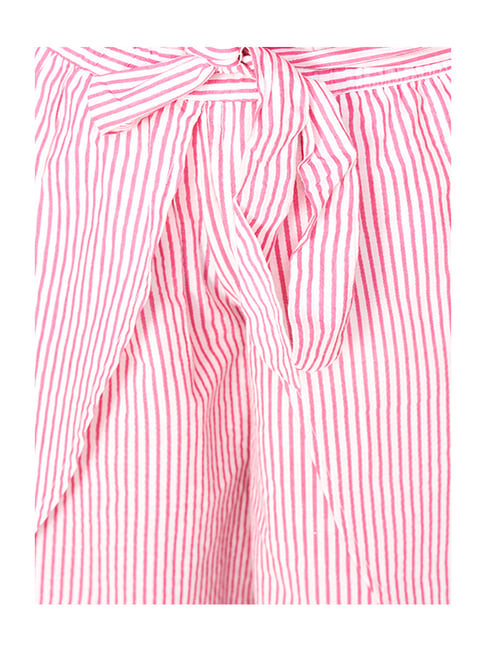 Buy Global Desi Girl Pink Striped Top With Capri Online At Best Prices