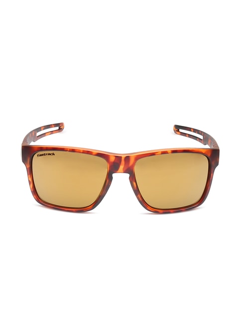 Fastrack P407BR1 Square Sunglasses Brown / Brown – SmartBuyKart