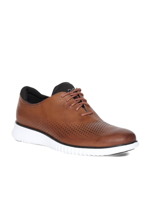 Buy Cole Haan Laser Tan Oxford Shoes for Men at Best