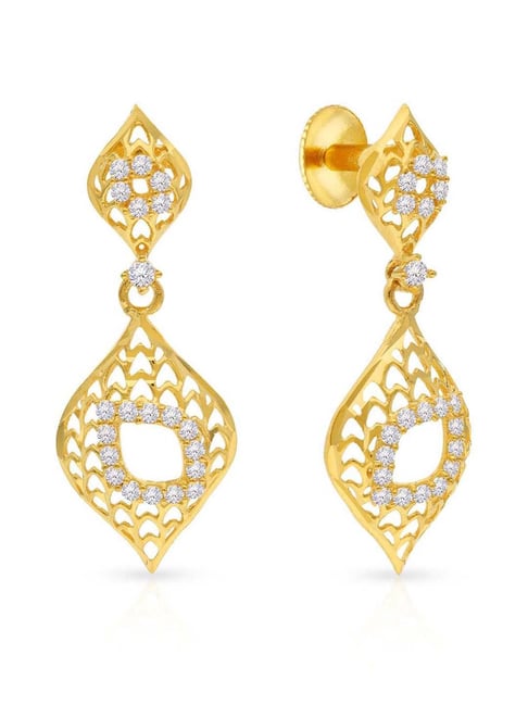 Malabar Gold and Diamonds 22 KT (916) purity Yellow Gold Earring  EGDJNO167_Y for Women : Amazon.in: Fashion