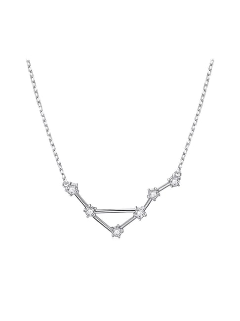 Sterling Silver Engraved Zodiac Constellation Disc Necklace | Primrose Hill