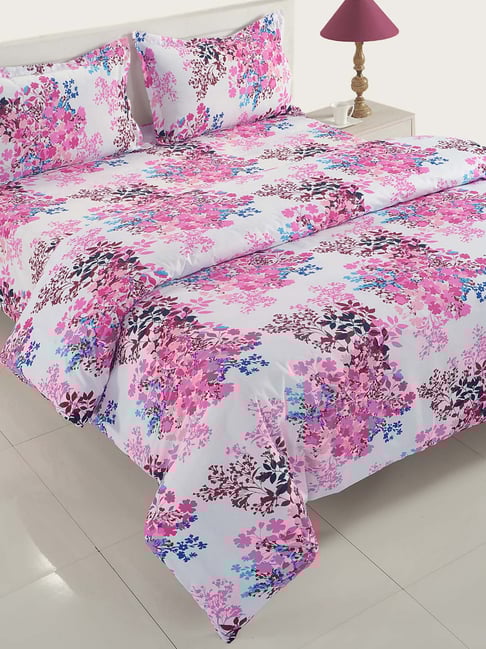 Swayam Veda White & Pink AC Comforter - Set of 1