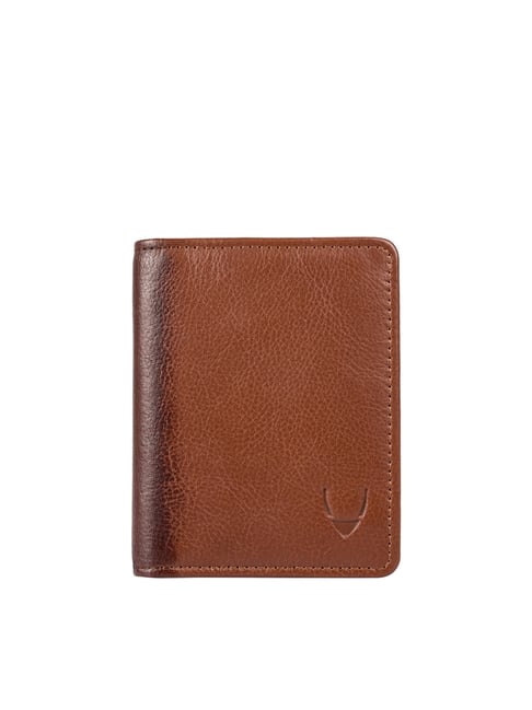 Hidesign Fabian Tan Leather Rfid Bi-Fold Wallet for Men