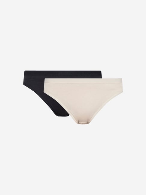 Wunderlove by Westside Beige Bikini Briefs Set Of Two Price in India, Full  Specifications & Offers