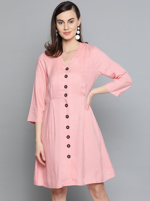 Harpa Pink Above Knee Dress Price in India