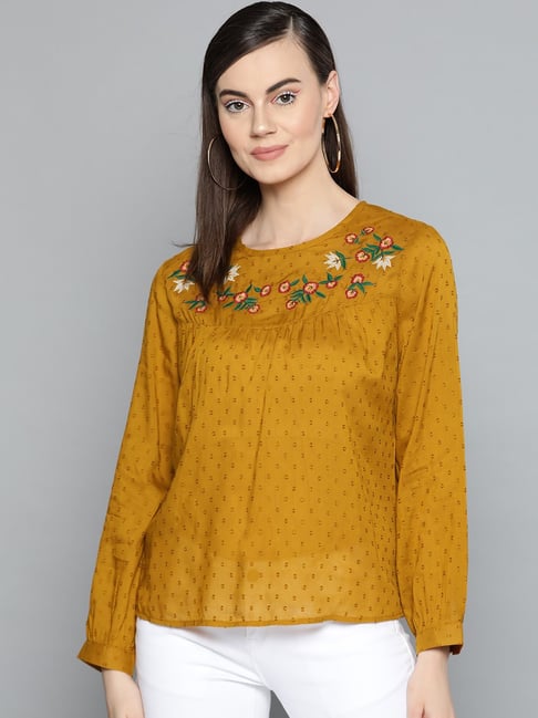 harpa mustard yellow top