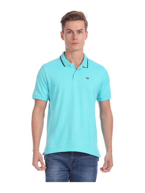 Arrow Light Blue Regular Fit Polo T-Shirt