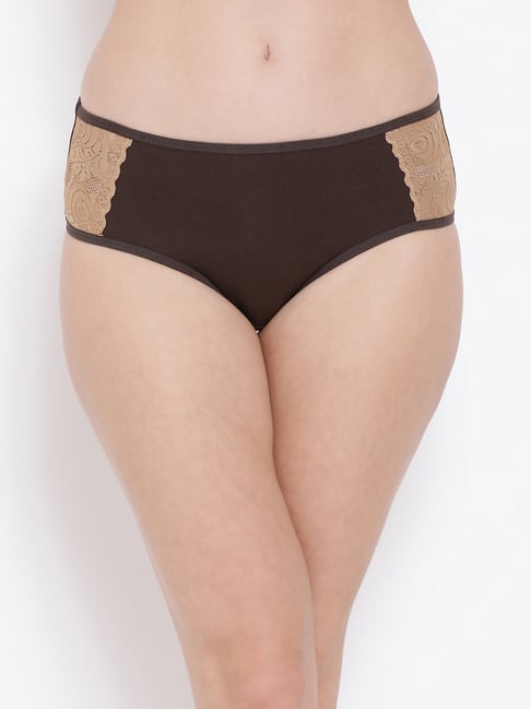 Buy Clovia Brown Lace Hipster Panty for Women Online @ Tata CLiQ