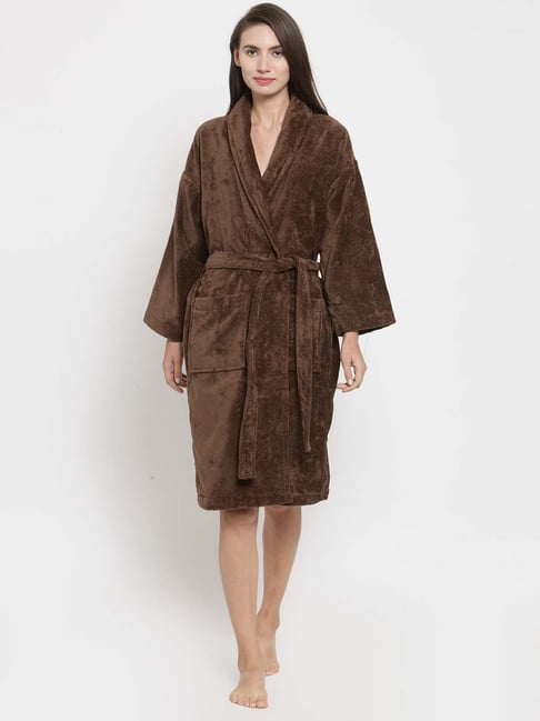 Trident English Wood Cotton 350 GSM Bathrobe