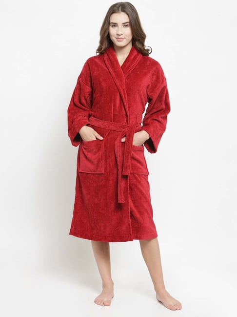 Trident Rio Red Cotton 350 GSM Bathrobe
