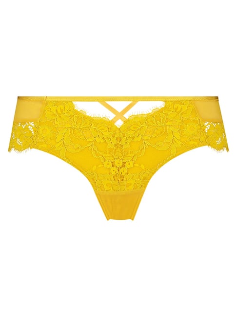 Buy Hunkemoller Nugget Gold Lace Imogen Brazilian Panty for Women Online @  Tata CLiQ