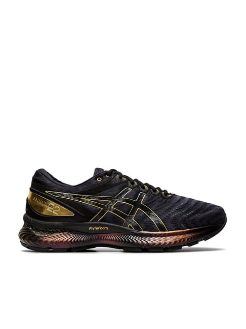 Buy Asics Gel Nimbus 22 Platinum Black Running Shoes for Men at