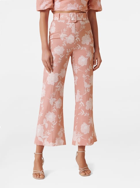 Forever New Pink Amara Printed Pants