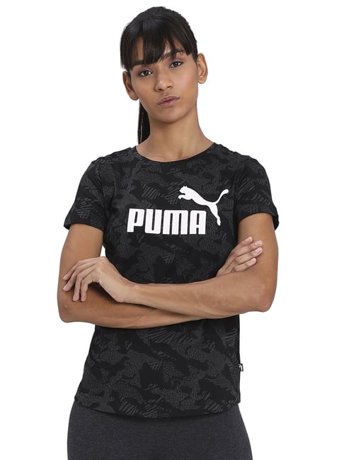 Puma Black Printed Tee