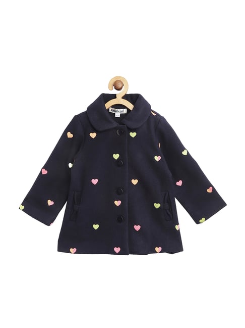 Nauti Nati Kids Navy Printed Jacket