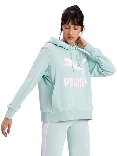 puma mist green hoodie