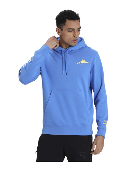 puma blue hooded sweatshirt