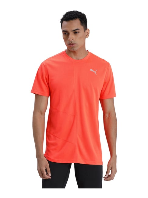 Buy Puma Coral Regular Fit Self Pattern Sports T Shirt for Mens Online Tata CLiQ