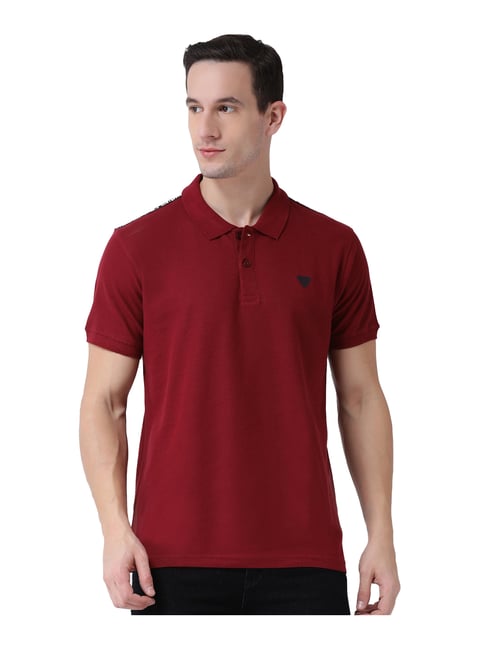 Club York Maroon Regular Fit Polo T-Shirt-picture-25