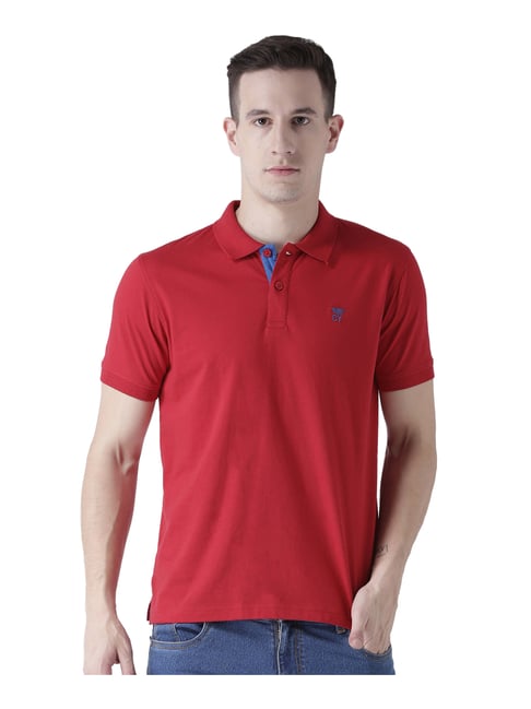 Club York Red Regular Fit Polo T-Shirt-picture-30