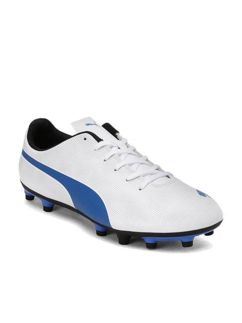 Puma Kids Rapido FG Jr White Football Shoes