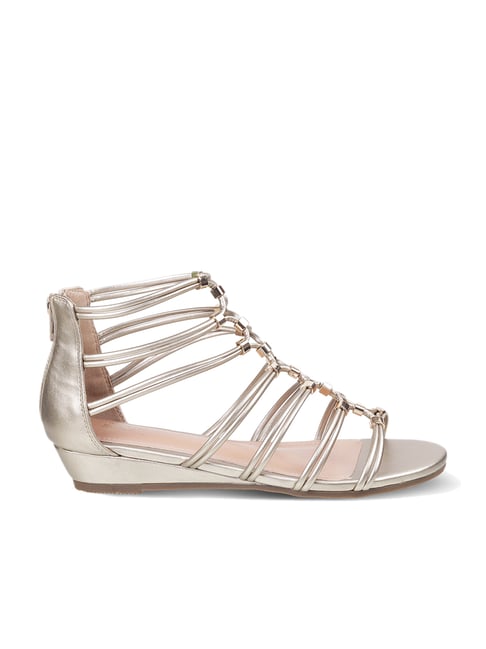 Women's Lace Up Gladiator Caged Wedge Sandals Casper-01