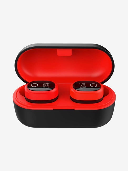 Ant Audio Wave Sports Wireless Bluetooth Earpods with Charging Case TWS 720 Red and Black