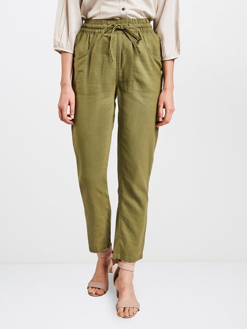 Beige Straight-leg cotton tailored trouser | Raey | MATCHES UK