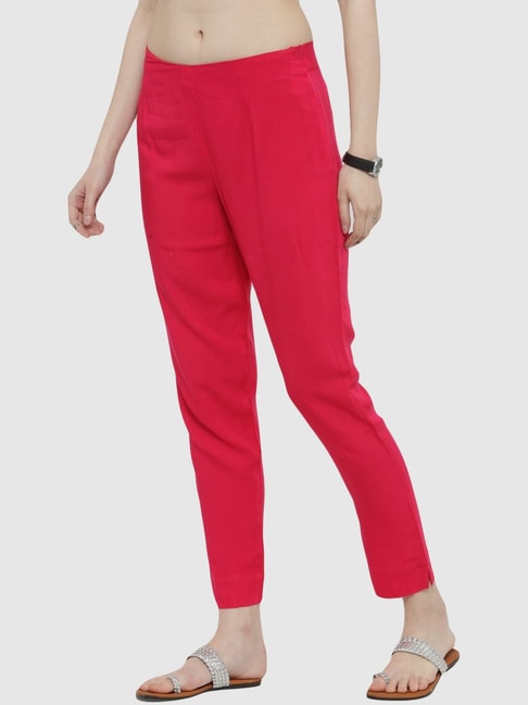 Kira Hot Pink Pants | Trousers | NADINE MERABI