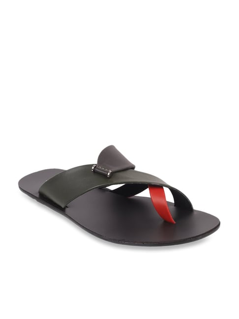 Metro Black Cross Strap Sandals