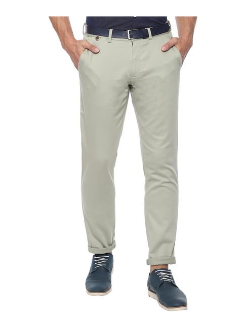 Buy Louis Philippe Sport Khaki Cotton Slim Fit Self Pattern Trousers for  Mens Online @ Tata CLiQ