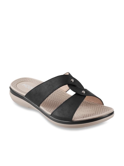 Buy Mochi Women Black Casual Sandals Online