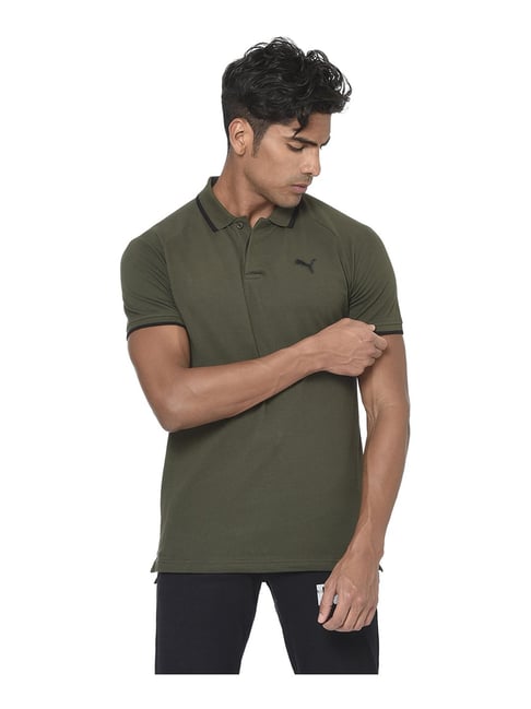 Olive green cheap puma shirt