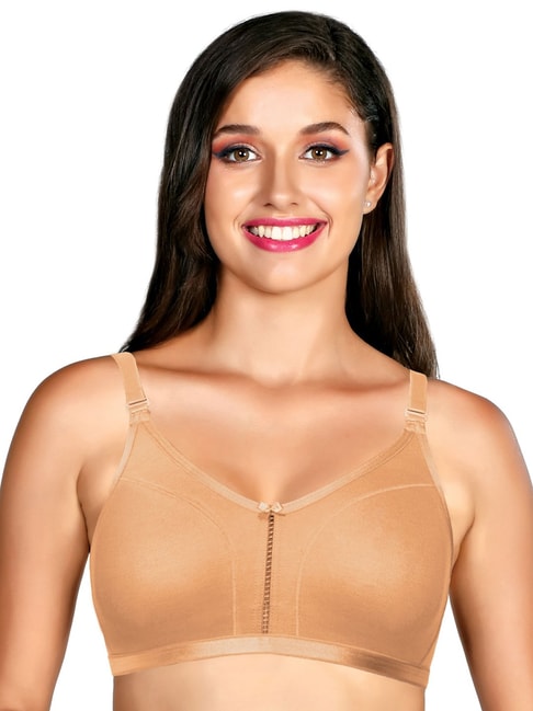 Enamor A029 Jiggle Control Cotton Classic Bra Nonpadded Wirefree Full Coverage Skin Price in India