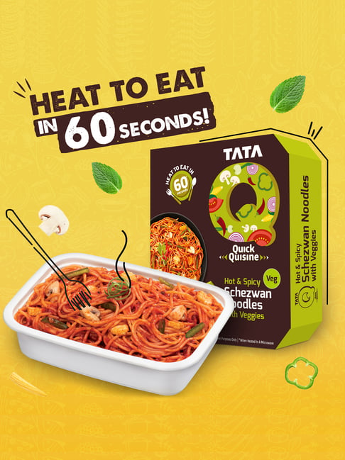 Buy Tata Q Hot & Spicy Schezwan Noodles Vegies - Ready to Eat (Pack of ...