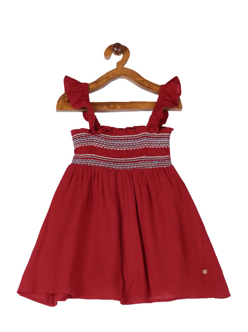 U S Polo Assn U.S. Polo Assn. Kids Red Solid Dress