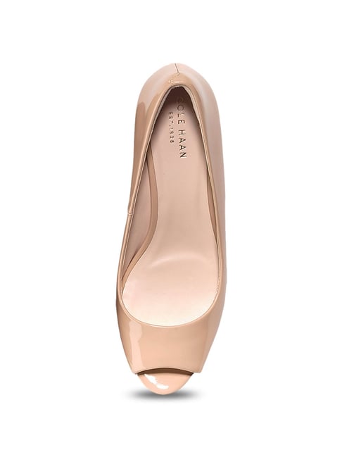 Buy Cole Haan Sadie Nude Peeptoe Wedges for Women at Best Price