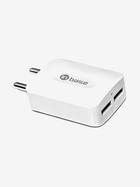Inbase 3.1Amp Dual USB Wall Charger White