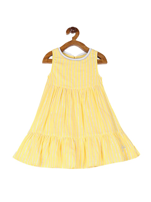 casual light yellow dress